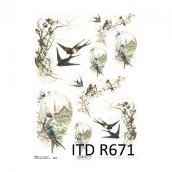 Rice decoupage paper A4 ITD R671