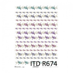 Rice decoupage paper flowers A4 ITD R674
