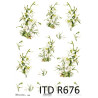 Rice decoupage paper snowdrop flowers A4 ITD R676