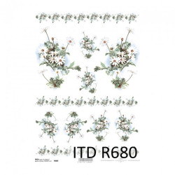 Rice decoupage paper chamomile flowers A4 ITD R680