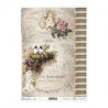 Rice decoupage paper vintage flowers birds A4 ITD R713