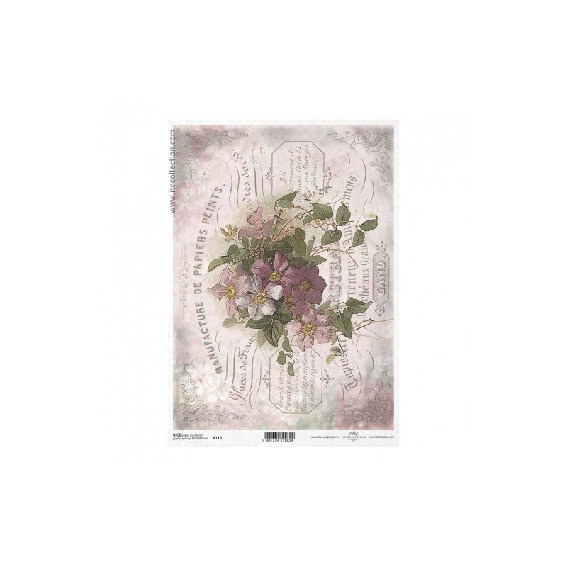 Rice decoupage paper A4 ITD R717