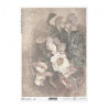 Rice decoupage paper vintage flowers A4 ITD R724