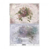 Rice paper for decoupage vintage flowers A4 ITD R727