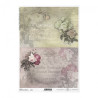Rice decoupage paper vintage flowers A4 ITD R729