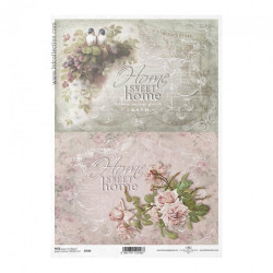 Papier ryżowy do decoupage vintage sweet home A4 ITD R730 - sklep plas