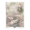 Rice decoupage paper vintage flowers A4 ITD R731