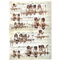 Rice decoupage paper cherubs notes A4 ITD R375