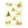 Rice decoupage paper Christmas trees R172