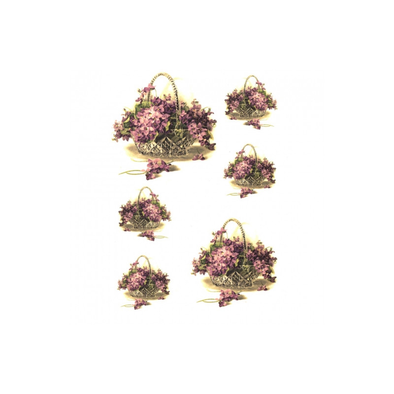 Rice paper for decoupage flowers A4 ITD R168