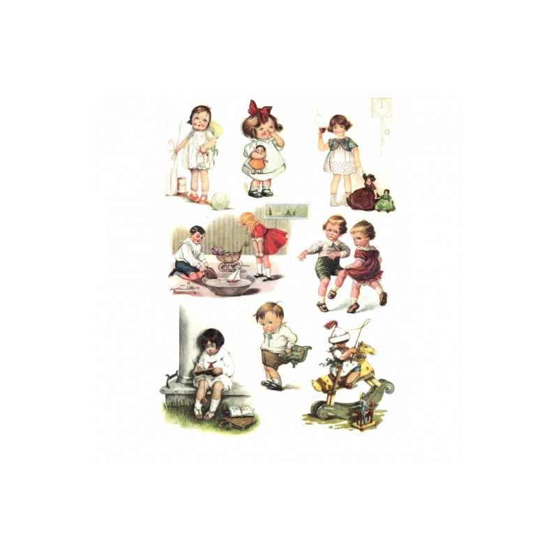 Papier ryżowy do decoupage dzieci zabawa A4 ITD R339 - sklep plastyczn