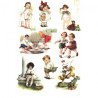 Rice decoupage paper kids play A4 ITD R339