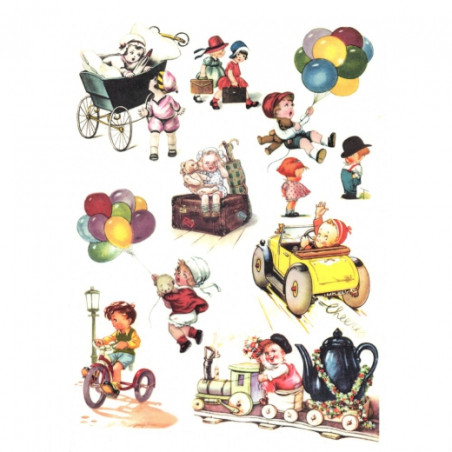 Rice decoupage paper kids toys A4 ITD R338