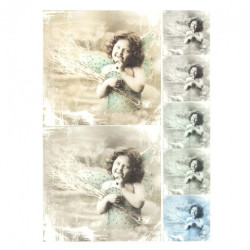 Rice decoupage paper retro dziecko A4 ITD R266