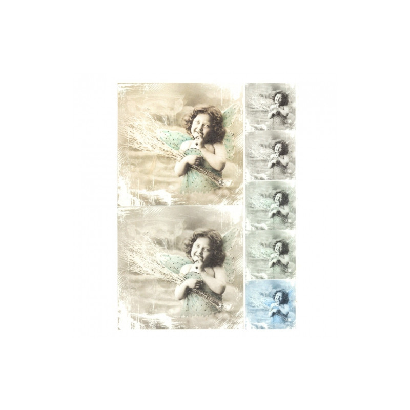 Rice decoupage paper retro dziecko A4 ITD R266