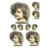 Rice decoupage paper child retro portrait A4 ITD R263