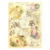Papier ryżowy do decoupage vintage elfy napisy A4 ITD R344 - sklep pla