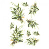 Rice decoupage paper lily of the valley flowers A4 ITD R260