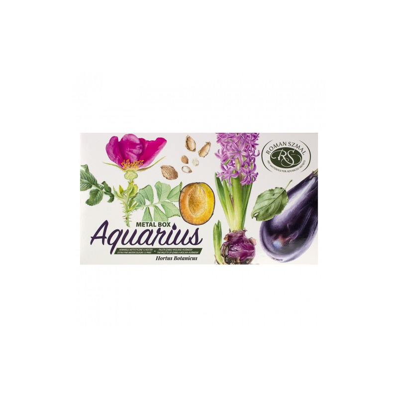 Szmal aquarius botanical set of 12 watercolors in a cube Izabela Wolsk