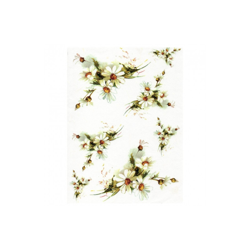 Rice decoupage paper marigold flowers A4 ITD R247