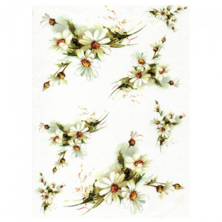 Papier ryżowy do decoupage kwiatki nagietki A4 ITD R247- sklep plastyc