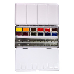 Szmal aquarius botanical set of 12 watercolors in a cube Izabela Wolsk