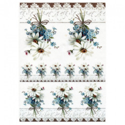 Papier ryżowy do decoupage kwiaty A4 ITD R250 - sklep plastyczny - sza