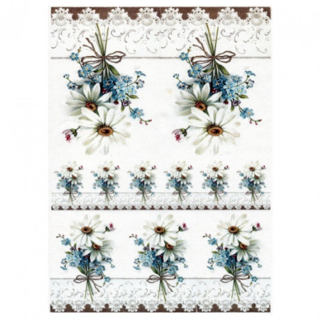 Rice decoupage paper flowers A4 ITD R250