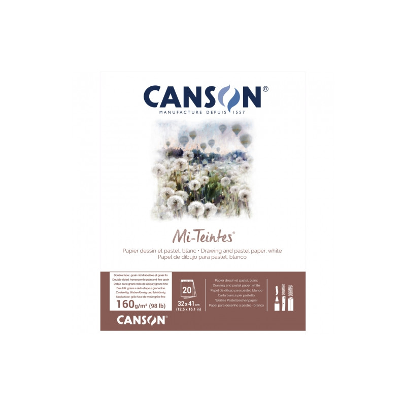 Blok Canson mi-teintes do pasteli 32x41cm 160g 20ark - sklep plastyczn