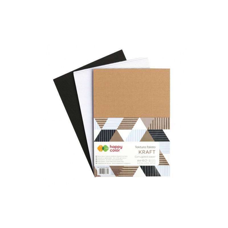 Happy Color kraft corrugated board A4 10 sheets 3 colors