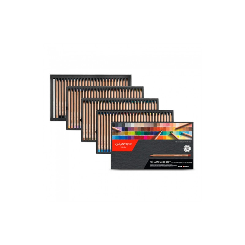 Caran d'ache luminance 6901 zestaw 100 rysunkowych kredek - sklep plas