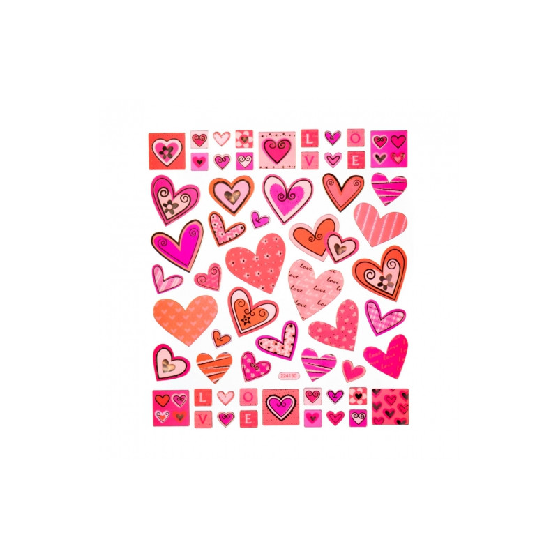 DP Craft heart stickers 57 pieces