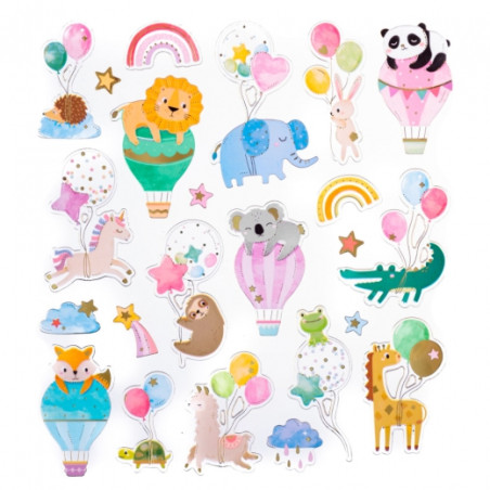 Craft Birthday Stickers 23 pieces