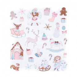 DP Craft glitter stickers frosty pastels 28 pieces