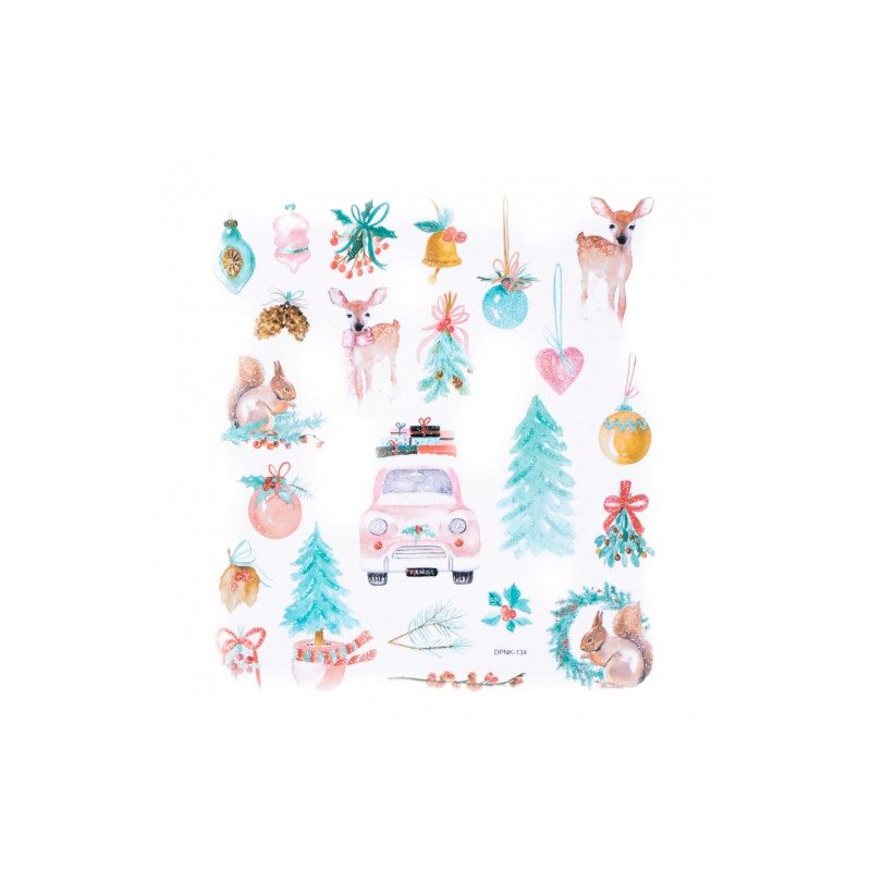 DP Craft naklejki z brokatem jolly christmas 23 sztuki - sklep plastyc