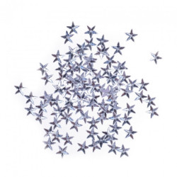 DP Craft decorative crystals, silver stars, 100 pieces