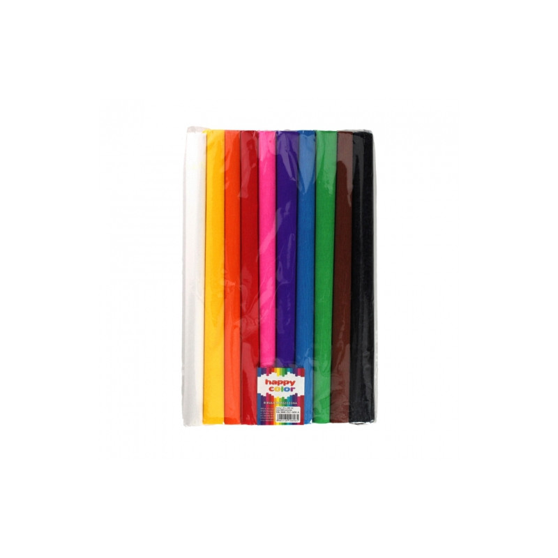 Happy Color bibuła marszczona 10 rolek mix kolorów 25x200cm - sklep pl
