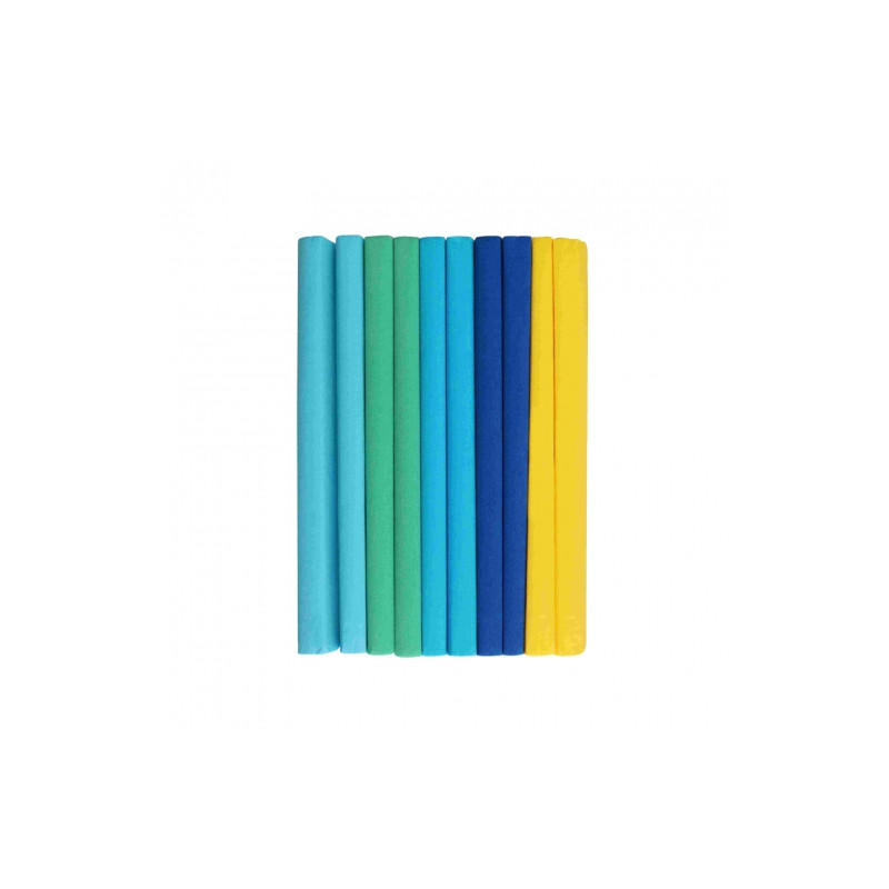 Happy Color tissue paper crinkled 10 rolls mix sea colors 25x200cm