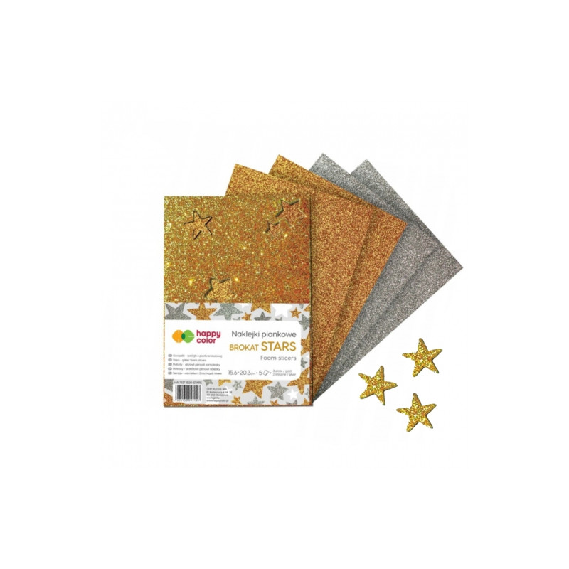 Happy Color stickers glitter stars 5 sheets A5