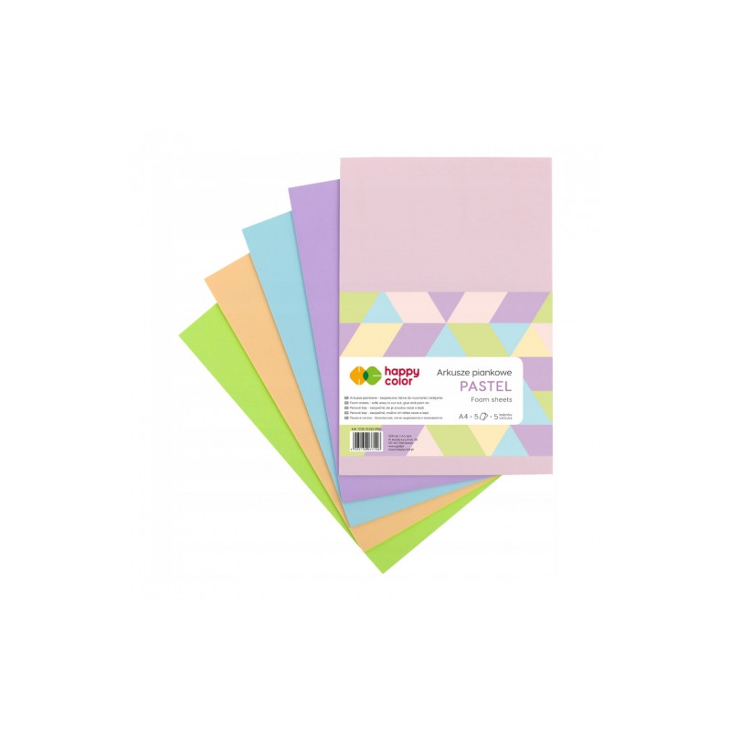 Happy Color pastel foam sheets A4 5 colors