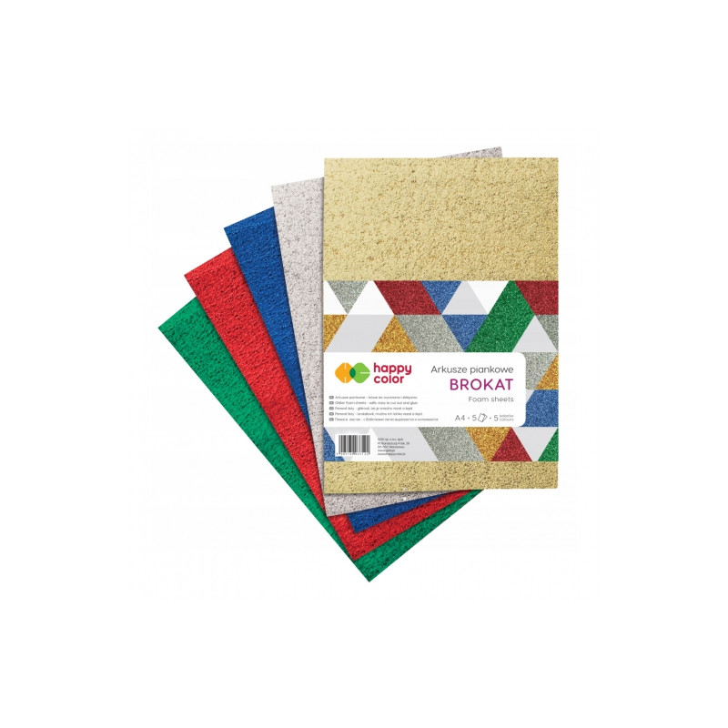 Happy Color foam sheets mix glitter A4 5 colors