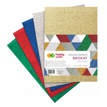 Happy Color foam sheets mix glitter A4 5 colors
