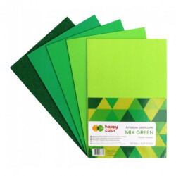 Happy Color foam sheets mix gree A4 5 colors
