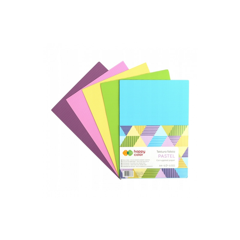 Happy Color corrugated cardboard pastel A4 5 colors