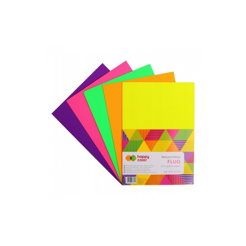 Happy Color corrugated board fluo A4 5 colors