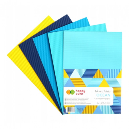 Happy Color corrugated cardboard ocean A4 5 colors