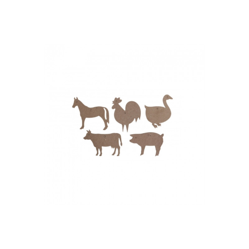 Happy Color zestaw kształtów tekturowych farm 5 szt 10x6 cm - sklep pl