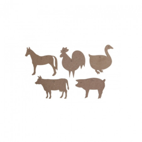 Happy Color zestaw kształtów tekturowych farm 5 szt 10x6 cm - sklep pl