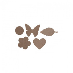 Happy Color set of basic cardboard shapes 5 pcs 10x6 cm