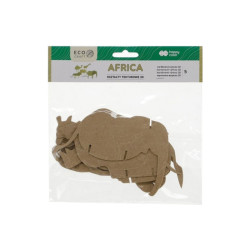 Happy Color set of cardboard shapes 3D africa 5 pcs 15x12 cm